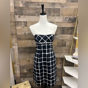 Trina Turk Black Geometric Pattern Mini Dress